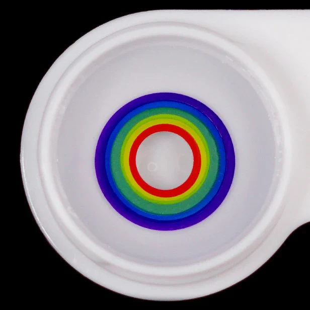 Halloween Cosplay RAINBOW Blue Colored Contact Lenses - Image 6
