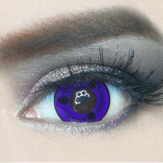 Cosplay Sasuke Uchiha Purple Colored Contact Lenses - Image 3
