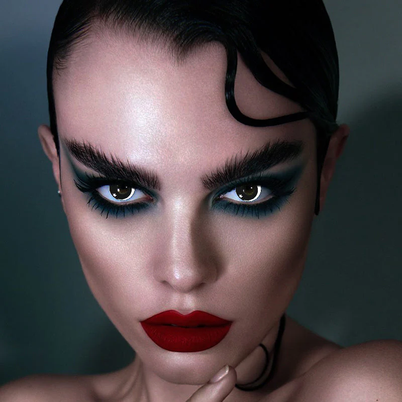 Halloween Moon star-White Contact Lenses - Image 4