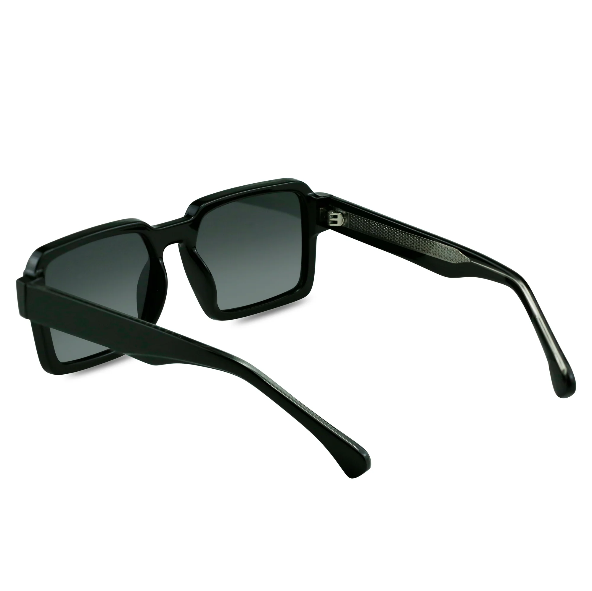 Julianne Rectangle Black Sunglasses - Image 3