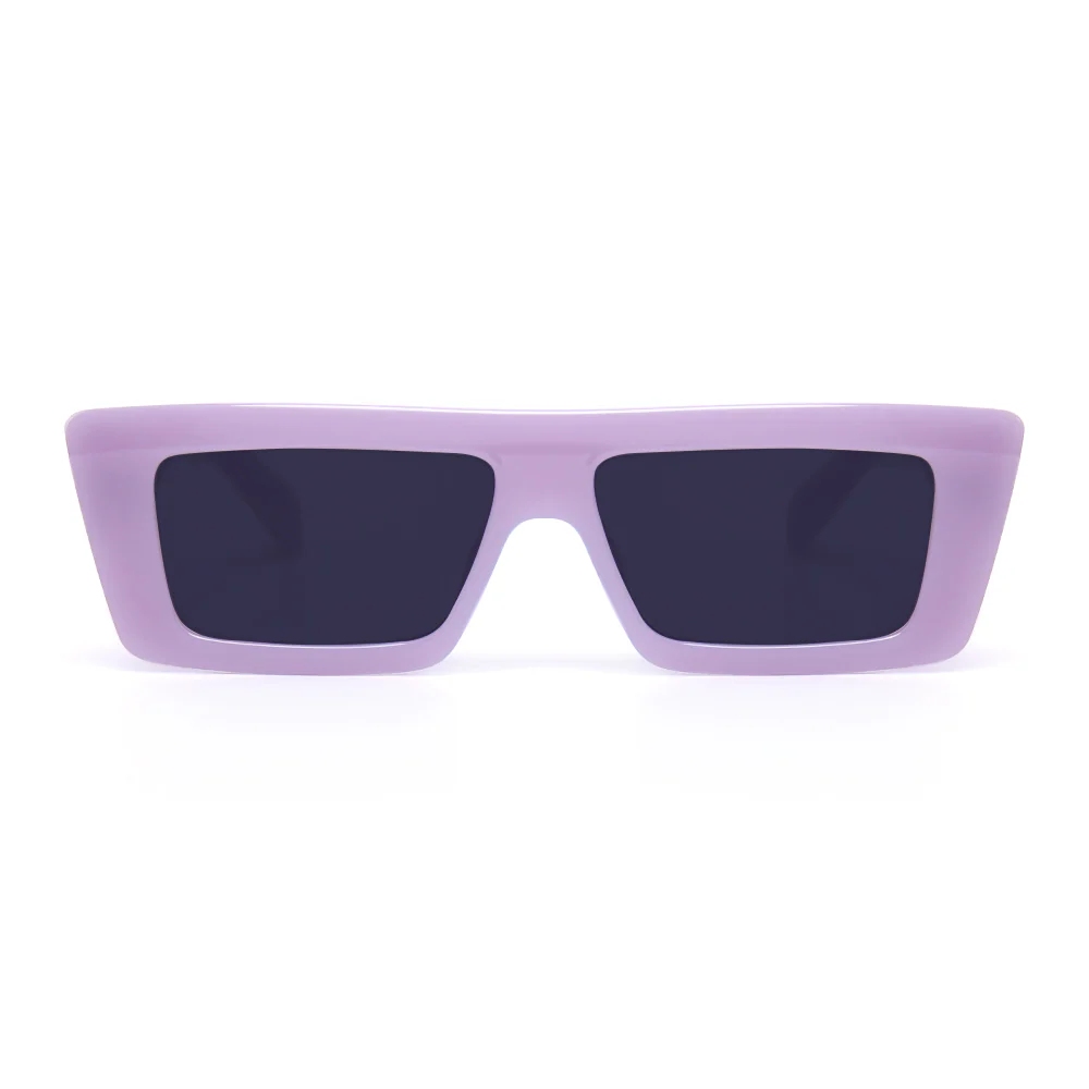 Yolanda Rectangle Purple Sunglasses